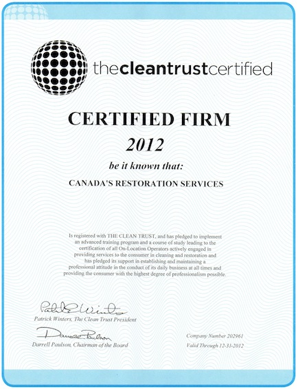 Canada #39 s Restoration Services of Toronto and Montreal IICRC Firm